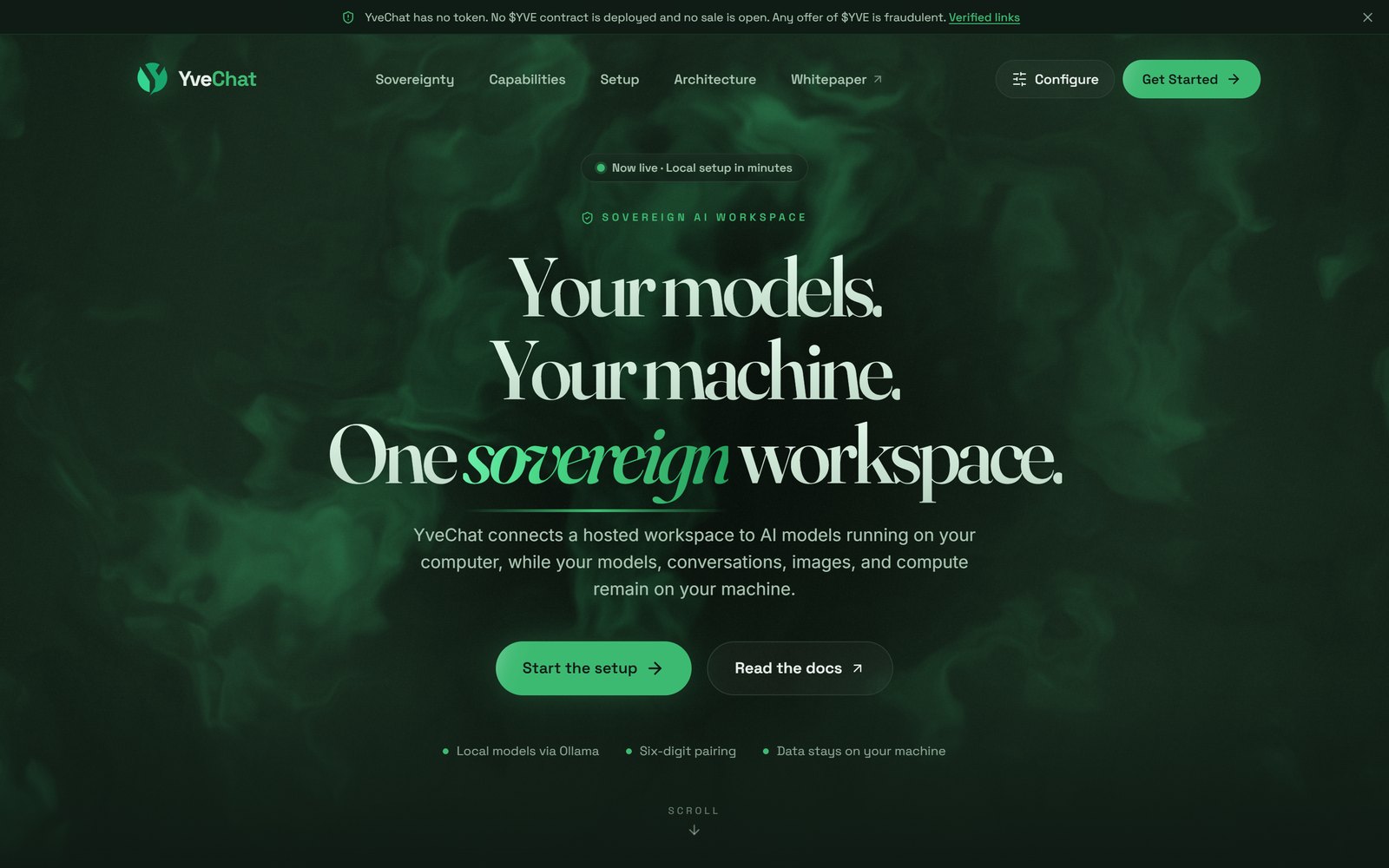 The YveChat workspace